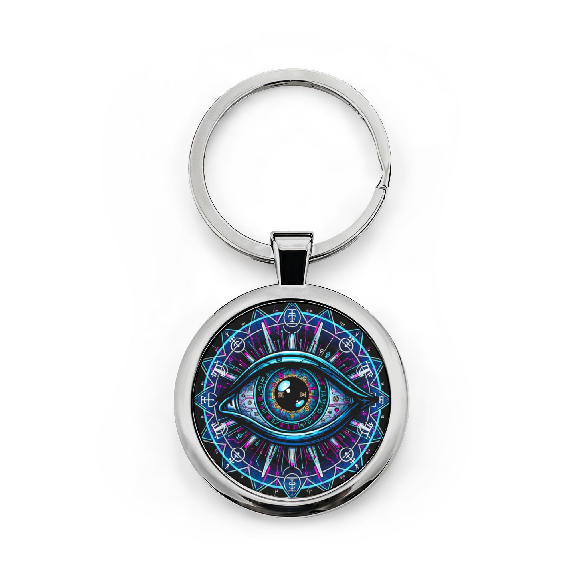 EyESore Stainless Steel Keychain Printify