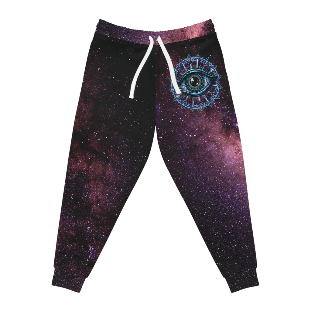 Red Geometric Athletic Joggers — Bold All - Over - Print Streetwear - EyESore