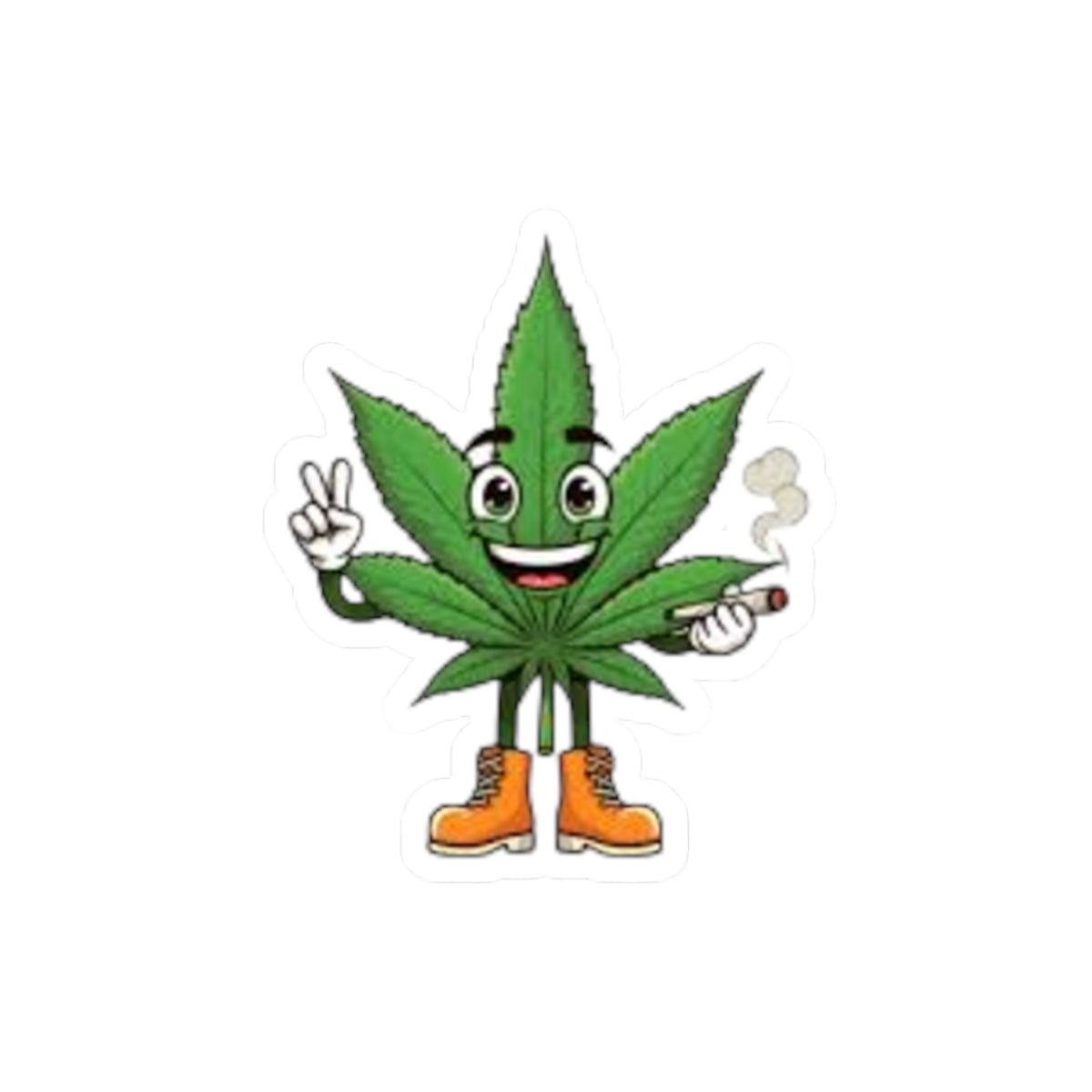 Mr. Cannabis Smoking Joint Sticker - EyESore