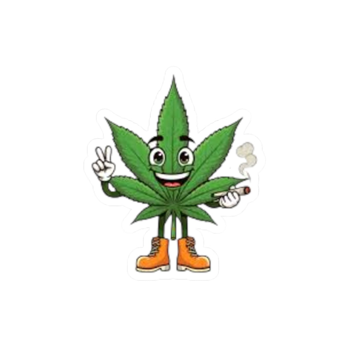 Mr. Cannabis Smoking Joint Sticker - EyESore